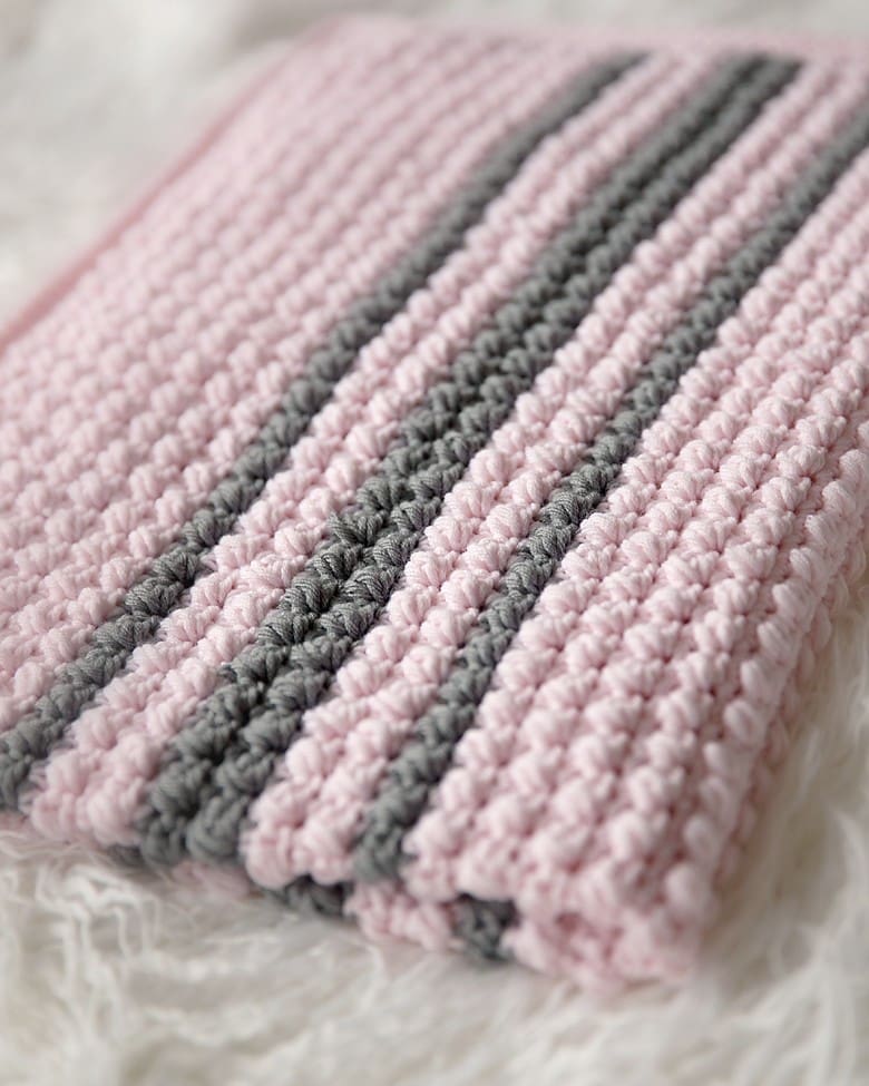 pink bobble blanket