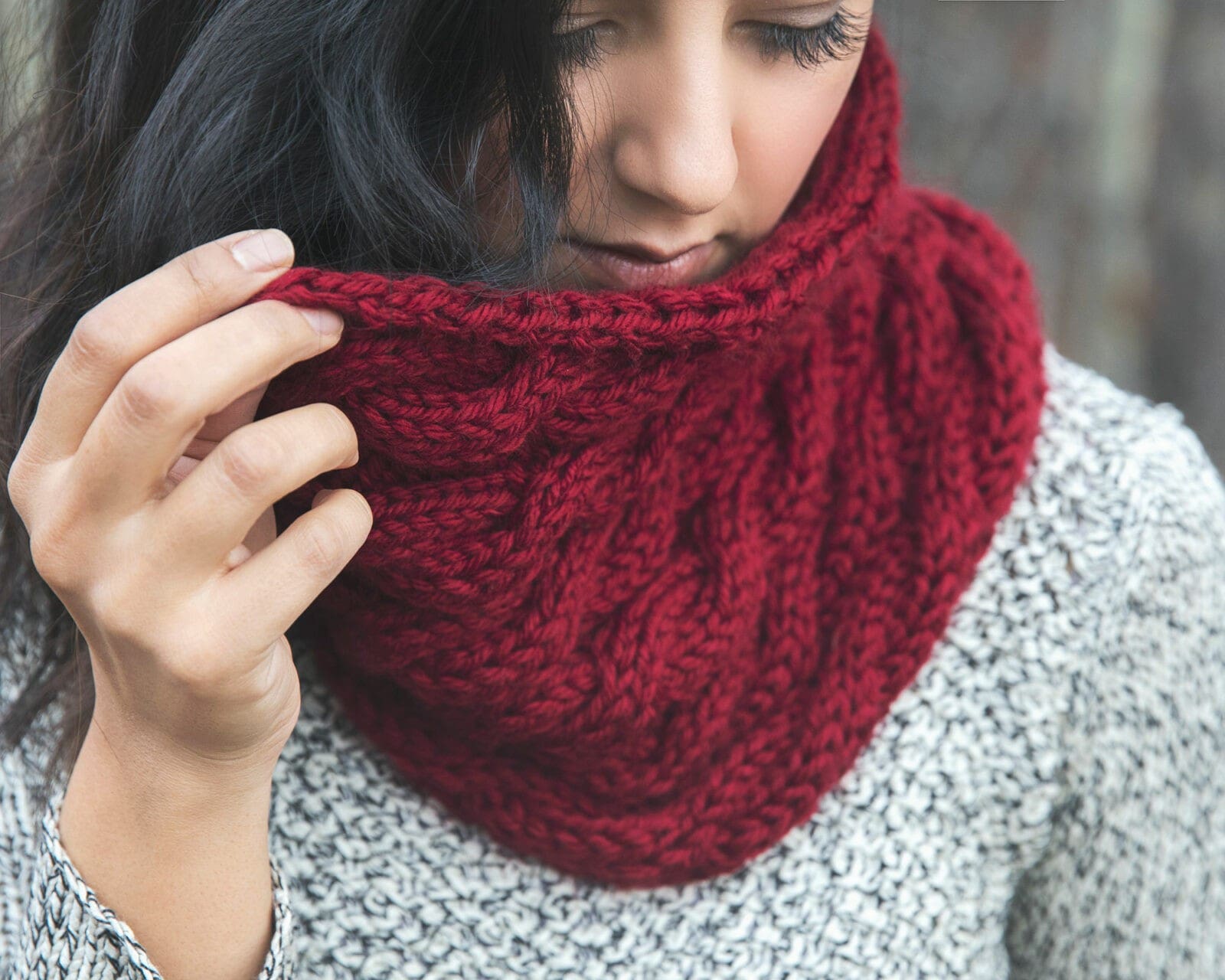 Chunky Cabled Cowl