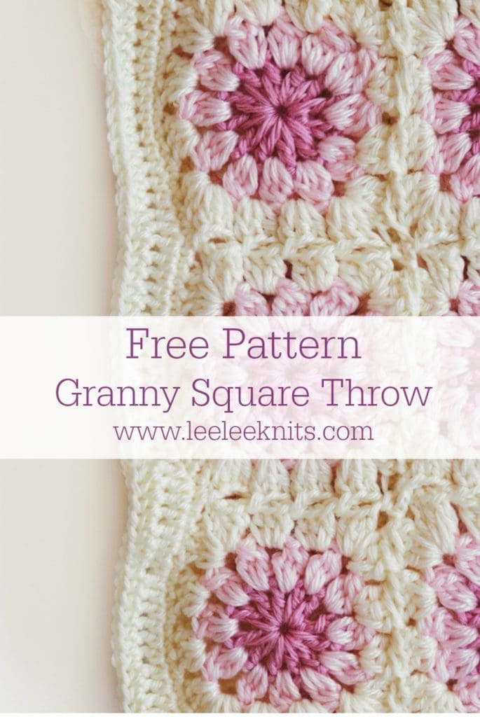 Granny Square Crochet Blanket Pattern Front View