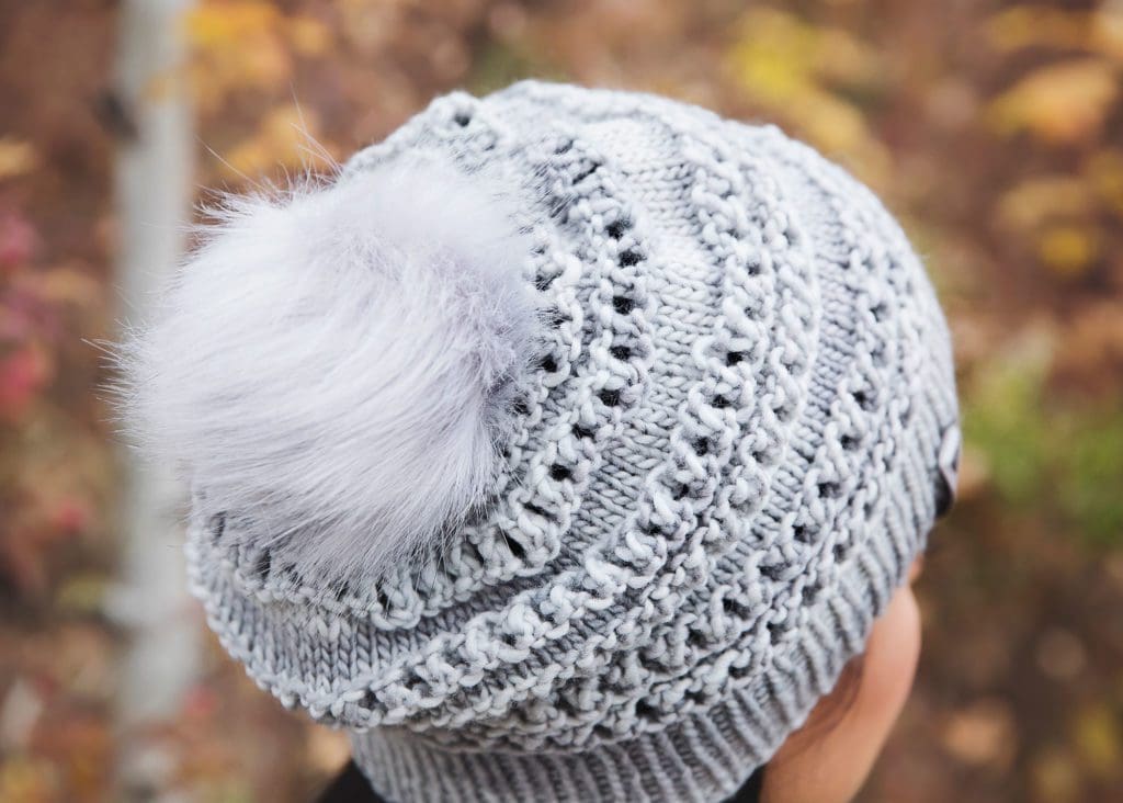 Free Fall Knit Hat Pattern View from Back
