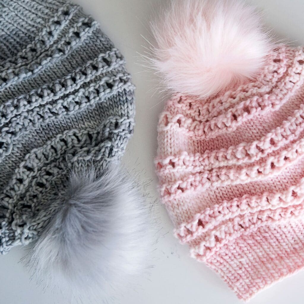 Free Fall Knit Hat Pattern Two hats