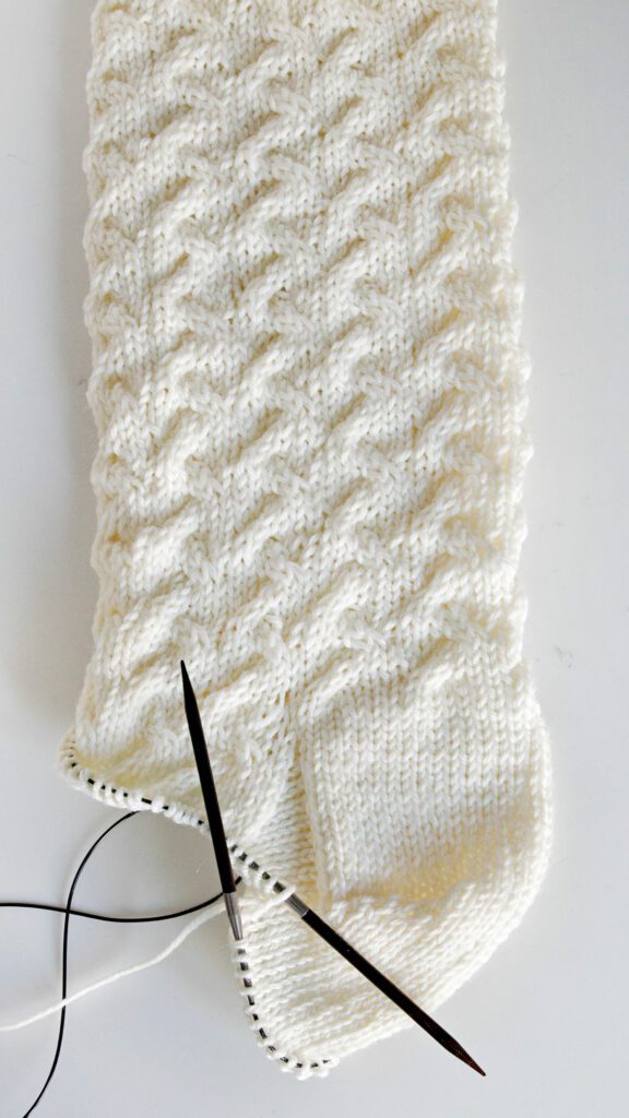 Christmas Stocking Knitting Pattern Heel flap and Gusset